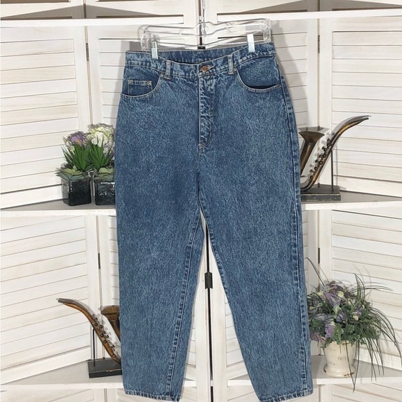 Super Funz Vintage 80s 90s Blue Wide Leg Jeans Plus Size 14 - Picture 1 of 9